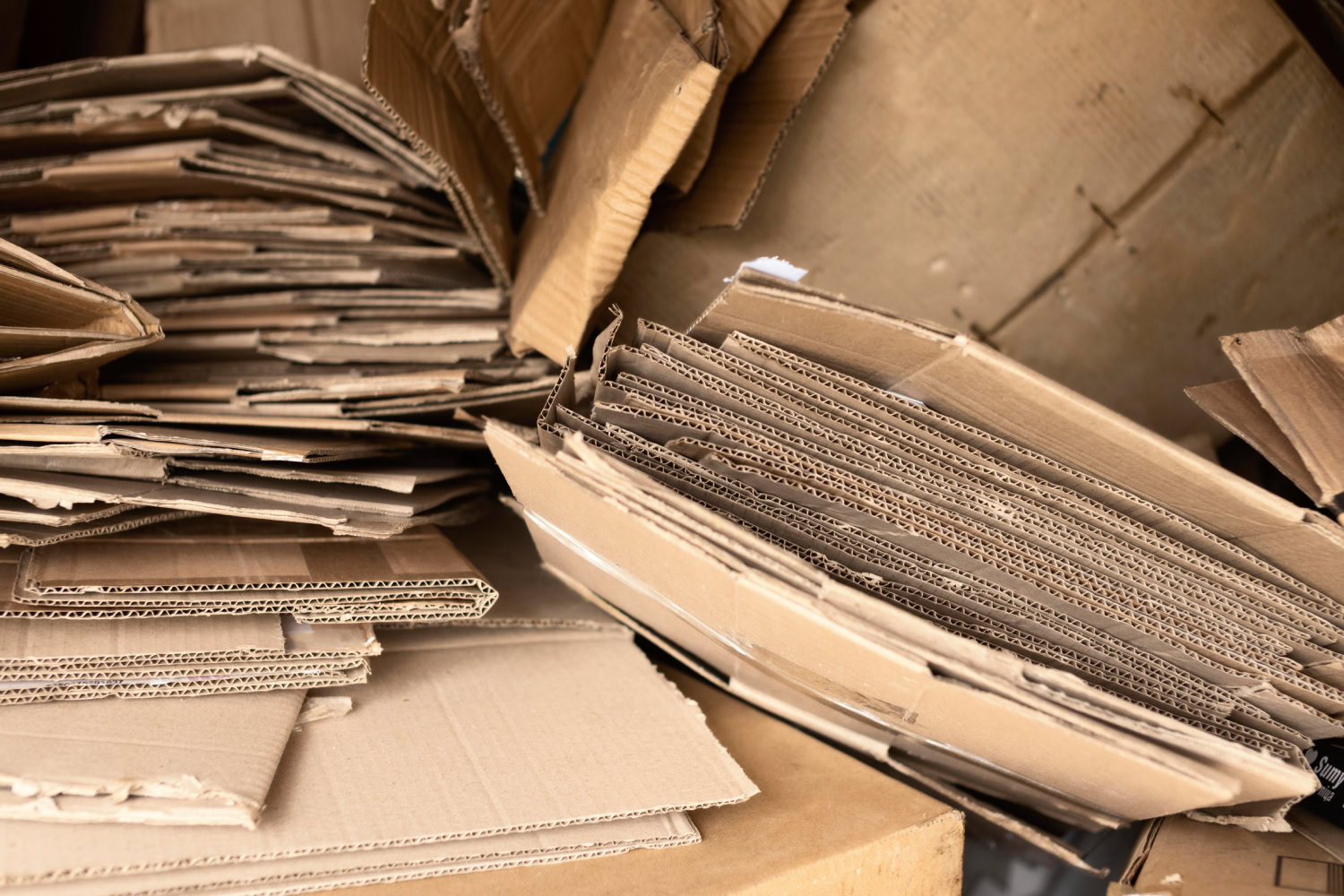 Waste cardboard Waste cardboard